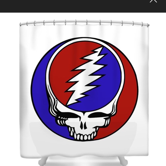 GratefulDead Steal Your Face Fabric Shower Curtain - Picture 1 of 7